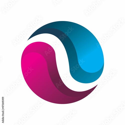 circle balance color logo design