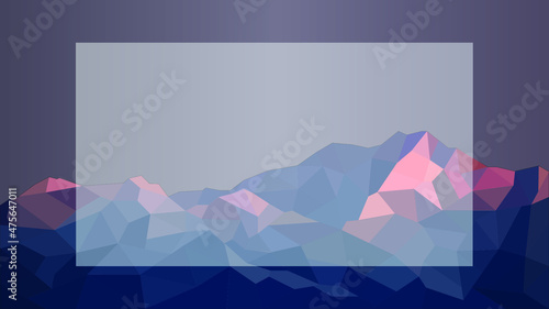 Low poly mountain design background