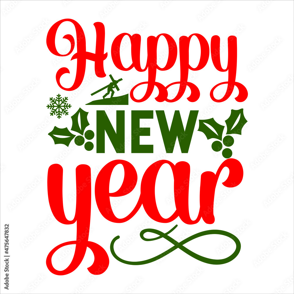 Fototapeta premium Christmas svg design happy new year