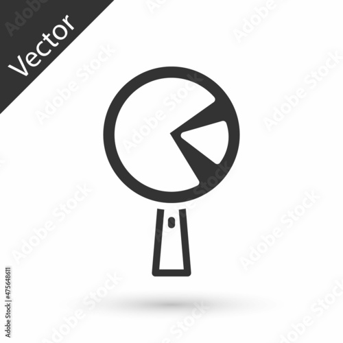 Grey Omelette in frying pan icon isolated on white background. Omelet in a skillet. Vector