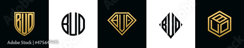 Initial letters BUO logo designs Bundle photo