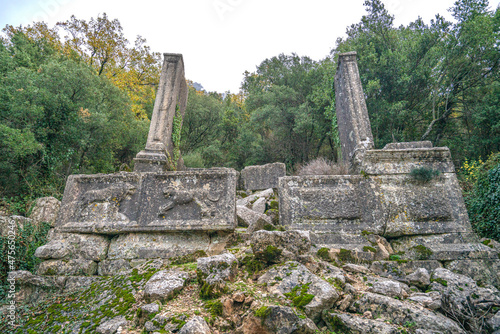 Termessos is one of the best preserved of the ancient cities of Turkey, was founded by the Solims, and concealed by pine forests and with a peaceful and untouched appearance photo