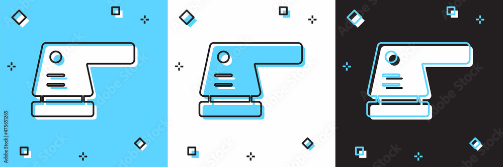 Set Electric sander icon isolated on blue and white, black background. Orbital sander. For floor and wooden planks sanding sandpaper. Vector Set Electric sander icon isolated on blue and white, black background. Orbital sander. For floor and wooden planks sanding sandpaper. Vector