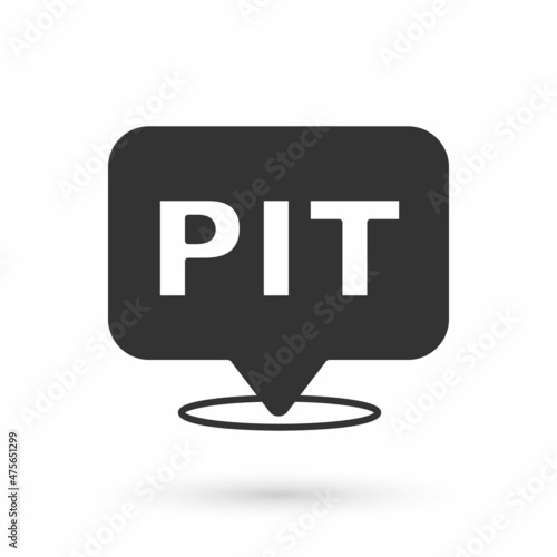 Grey Pit stop icon isolated on white background. Vector