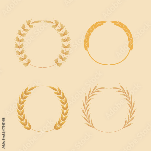 four wheat spikes crowns