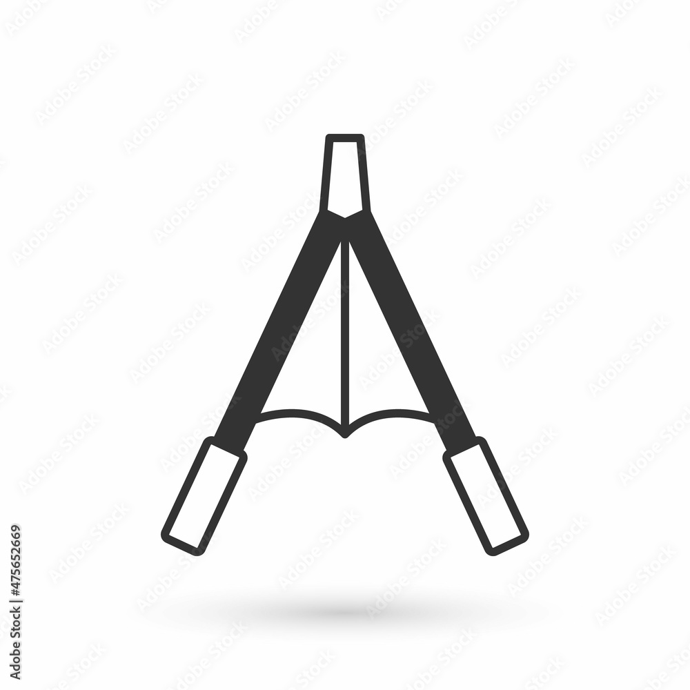 Grey Air blower bellows icon isolated on white background. Vector Grey Air blower bellows icon isolated on white background. Vector