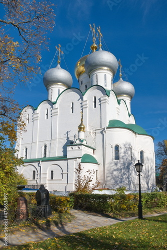 Cathedral of the Smolenskaya Icon of the Mother of God in the Novodevichy Monastery. Moscow, Russia