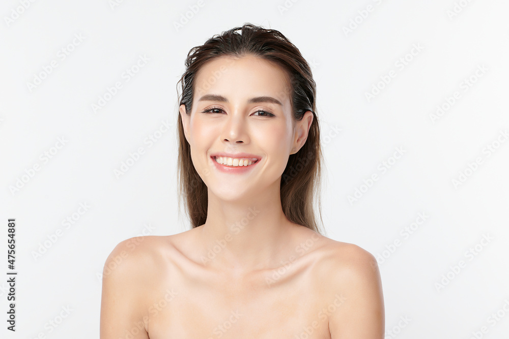 Beautiful young asian woman with clean fresh skin on white background, Face care, Facial treatment, Cosmetology, beauty and spa, Asian women portrait. Beautiful young asian woman with clean fresh skin on white background, Face care, Facial treatment, Cosmetology, beauty and spa, Asian women portrait.