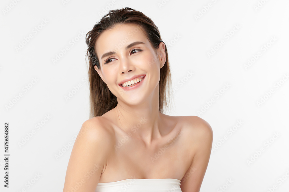 Beautiful young asian woman with clean fresh skin on white background, Face care, Facial treatment, Cosmetology, beauty and spa, Asian women portrait. Beautiful young asian woman with clean fresh skin on white background, Face care, Facial treatment, Cosmetology, beauty and spa, Asian women portrait.