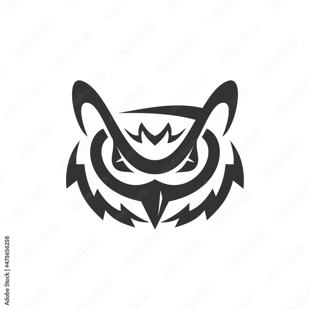 Owl Head Icon Brand Template Isolated Owl Head Icon Brand Template Isolated