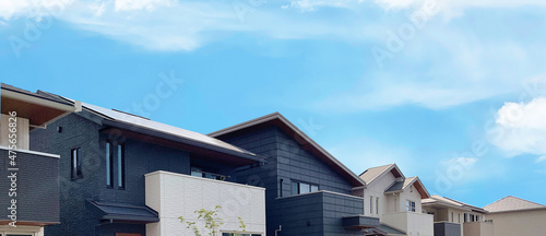 戸建て住宅　横長パノラマ　広告・WEB素材