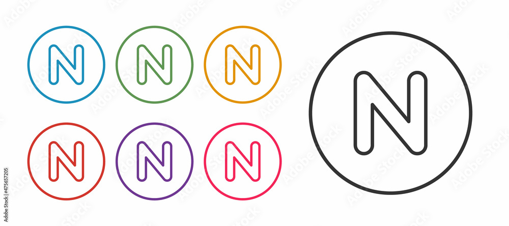 Set line Compass north icon isolated on white background. Windrose navigation symbol. Wind rose sign. Set icons colorful. Vector Set line Compass north icon isolated on white background. Windrose navigation symbol. Wind rose sign. Set icons colorful. Vector