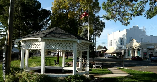 Afternoon view of the historic downtown area of Wheatland, California, USA. photo