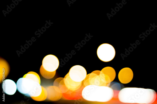 Colored of blurred lights bokeh