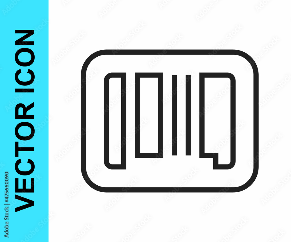 Black line Barcode icon isolated on white background. Vector Black line Barcode icon isolated on white background. Vector