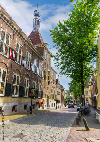 Street of the medieval city of Utrecht, the Netherlands