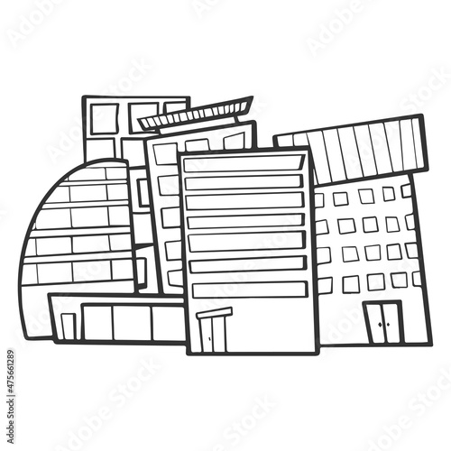 modern buildings and skyscrapers. Modern town. Urban city complex. Business center. urban infrastructure. modern megapolis with skyscraper