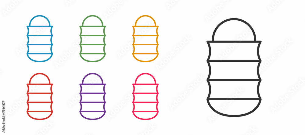 Set line Fishing net icon isolated on white background. Fishing tackle. Set icons colorful. Vector Set line Fishing net icon isolated on white background. Fishing tackle. Set icons colorful. Vector