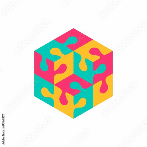 Puzzle Box Logo Template