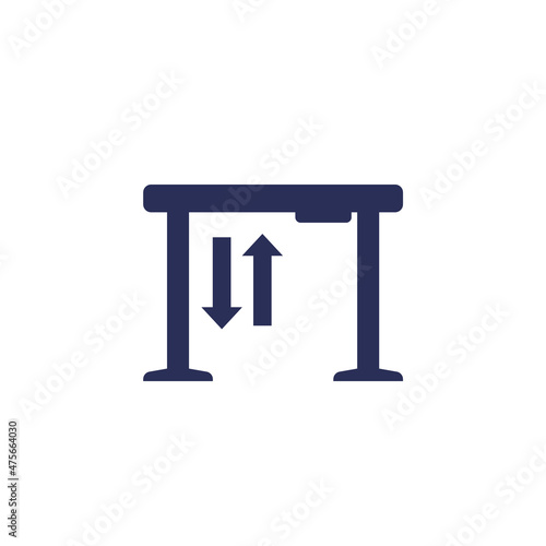 stand up desk icon on white