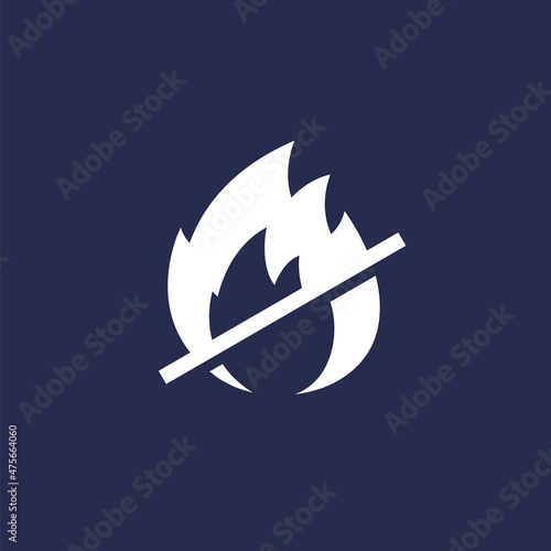 Flame retardant icon, vector sign photo