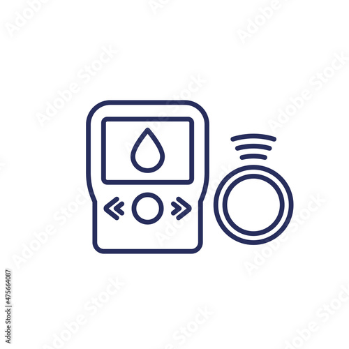 continuous glucose monitor line icon