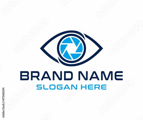 Modern photography studio logo Free Vector