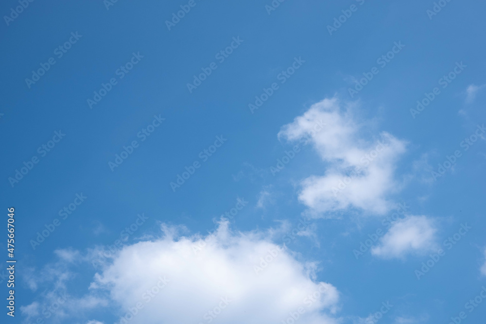 Sky. Blue sky. Cloud On a clear day.. Background. Daytime.