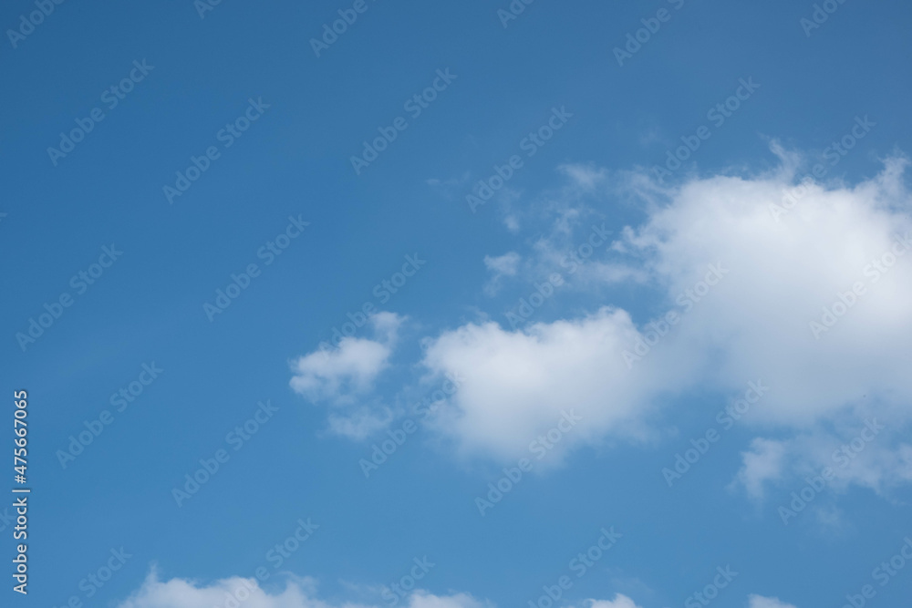 Sky. Blue sky. Cloud On a clear day.. Background. Daytime.