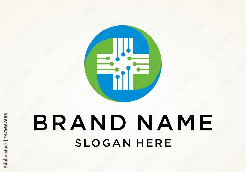 Cross Health Tech Logo illustration Cross Health Tech Logo illustration