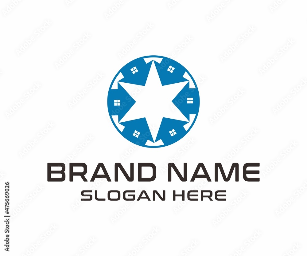 Star Home logo template Star Home logo template