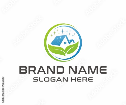 Clean home logo template