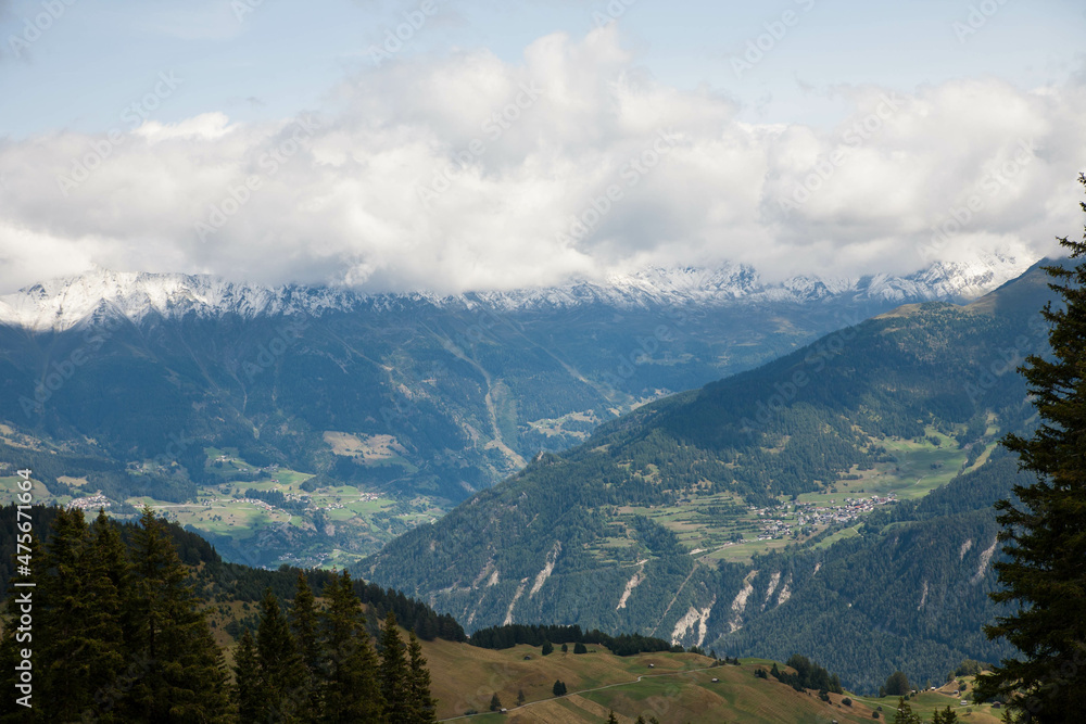 High alpine mountains in Austria alps. Beautiful autumn scenery