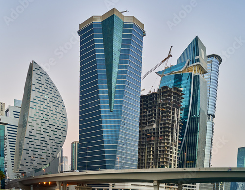 architecture of the big city of Dubai in the United Arab Emirates