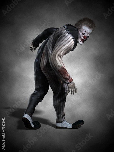 Very bad clowns. 3d illustration