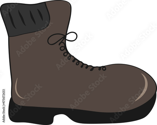 Men's boots for winter isolated vector footwear