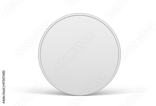 blank silver medal or coin mockup for your design