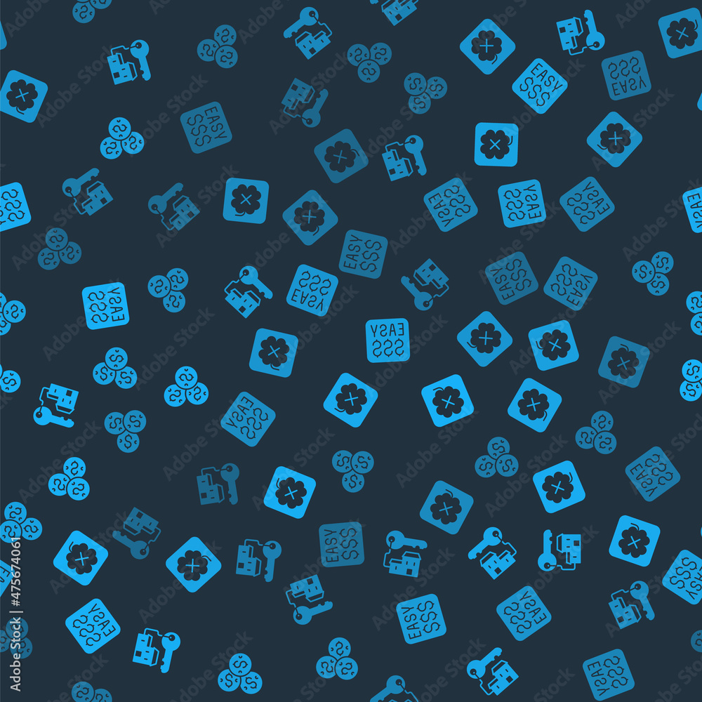 Set Winning house with key, Casino slot machine, Money prize casino and chip dollar on seamless pattern. Vector Set Winning house with key, Casino slot machine, Money prize casino and chip dollar on seamless pattern. Vector
