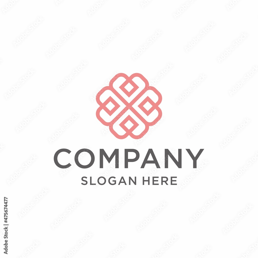 Heart shaped logo template Heart shaped logo template