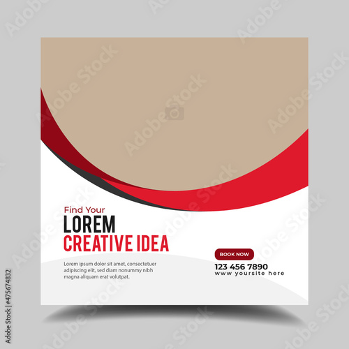 Digital Marketing Agency, Digital business marketing social media banner or square flyer vector Design Template