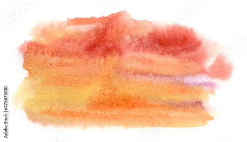 abstract watercolor red yellow background