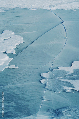 Broken ice surface - Glacier Bay National Park in Alaska photo
