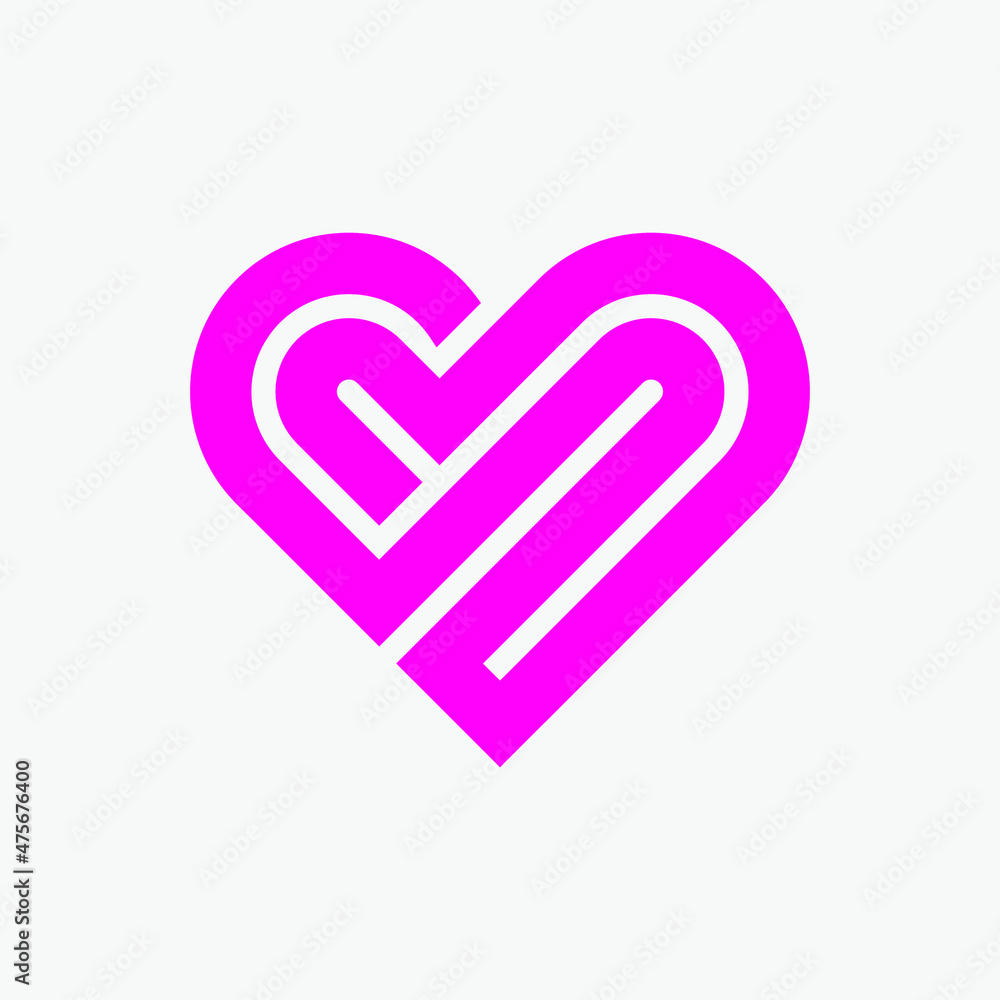 Love heart vector symbol. Valentine day. Medical health logo. Love heart vector symbol. Valentine day. Medical health logo.