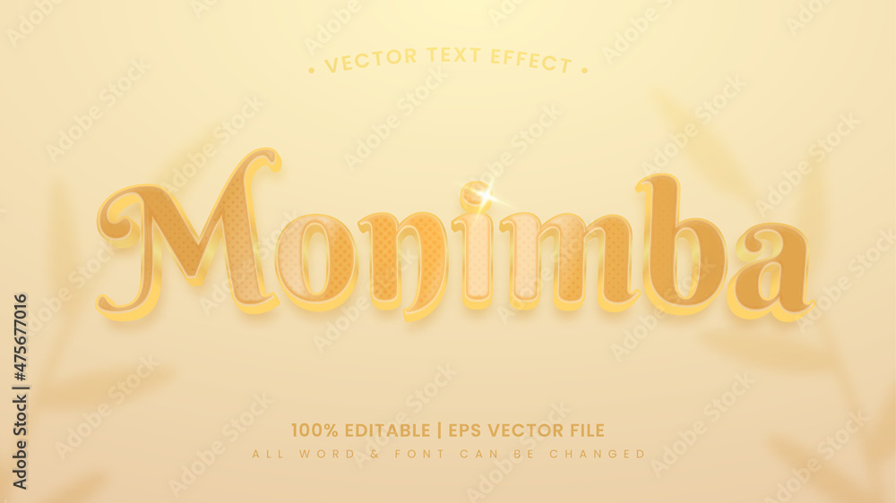 Luxurious Cosmetic Gold 3d text style effect. Editable illustrator text style.