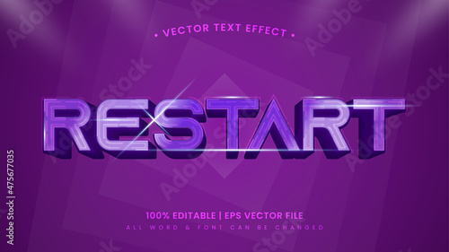 Futuristic Gaming 3d text style effect. Editable illustrator text style.