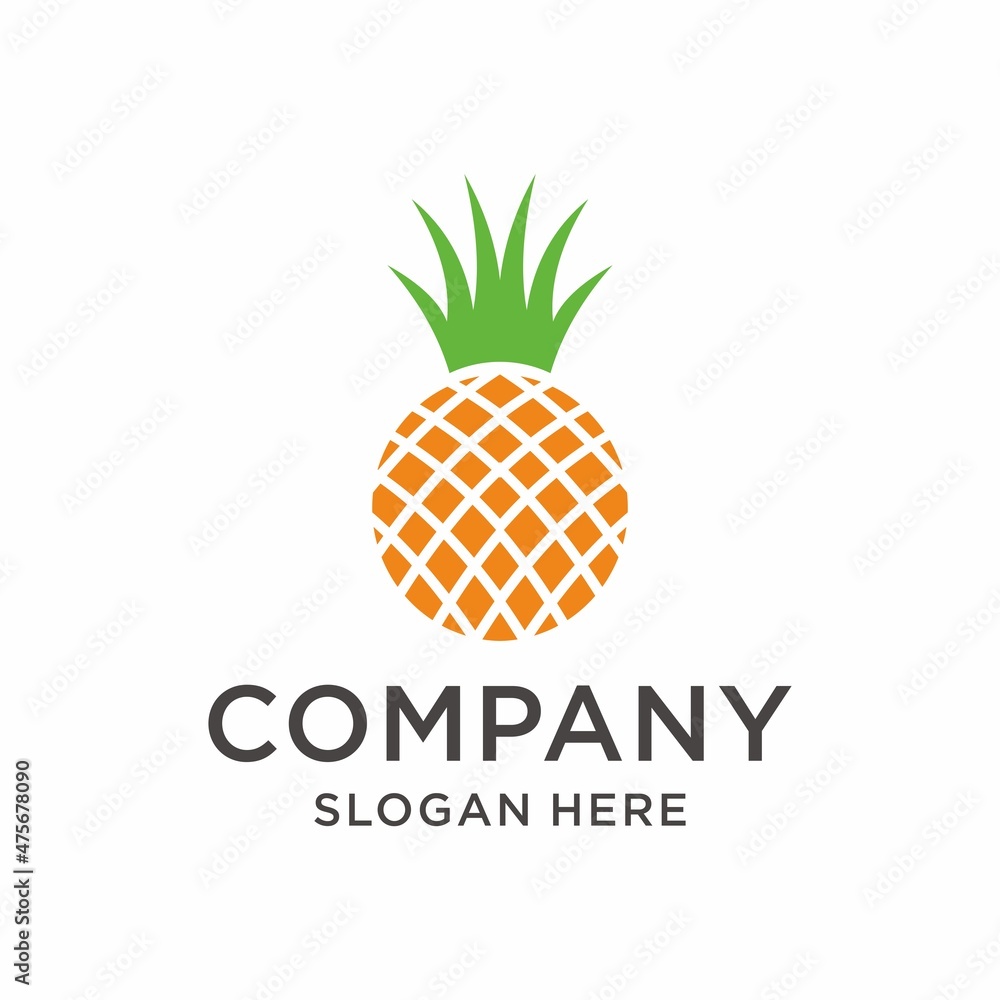 Pineapple modern logo design inspiration