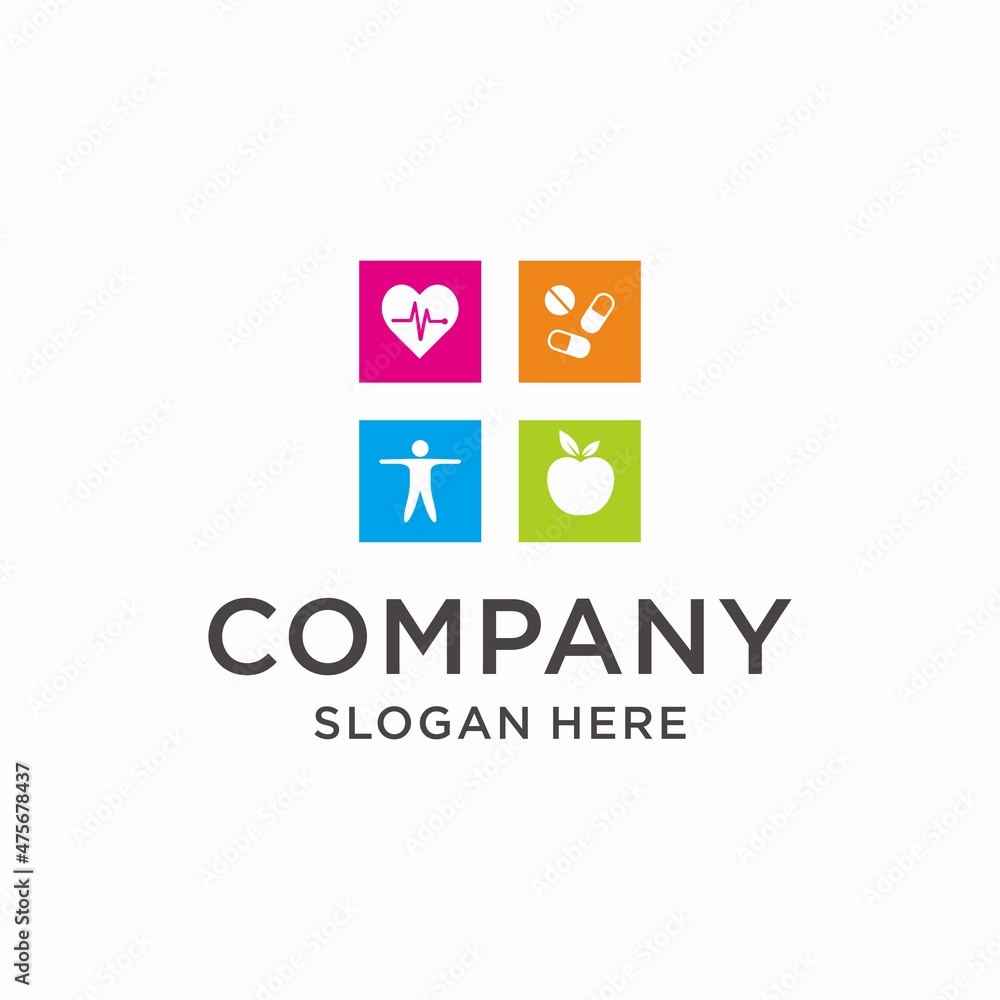 Fototapeta premium Program health logo vector
