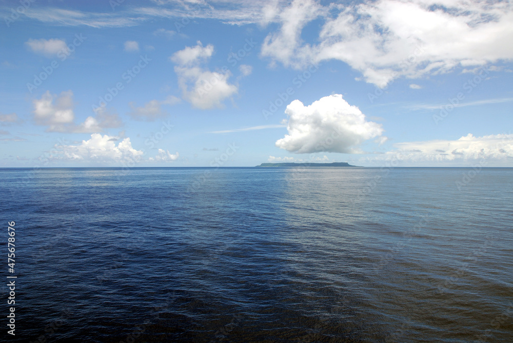 南太平洋上の海景, 雲,