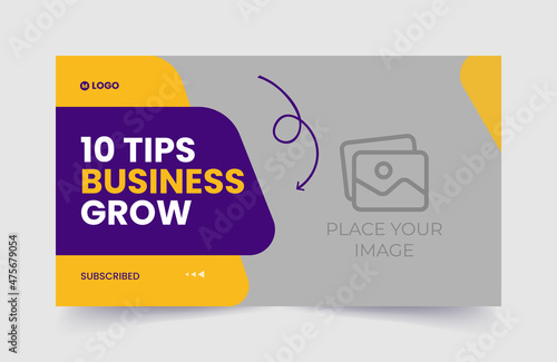 youtube thumbnail and web banner or social media banner template
