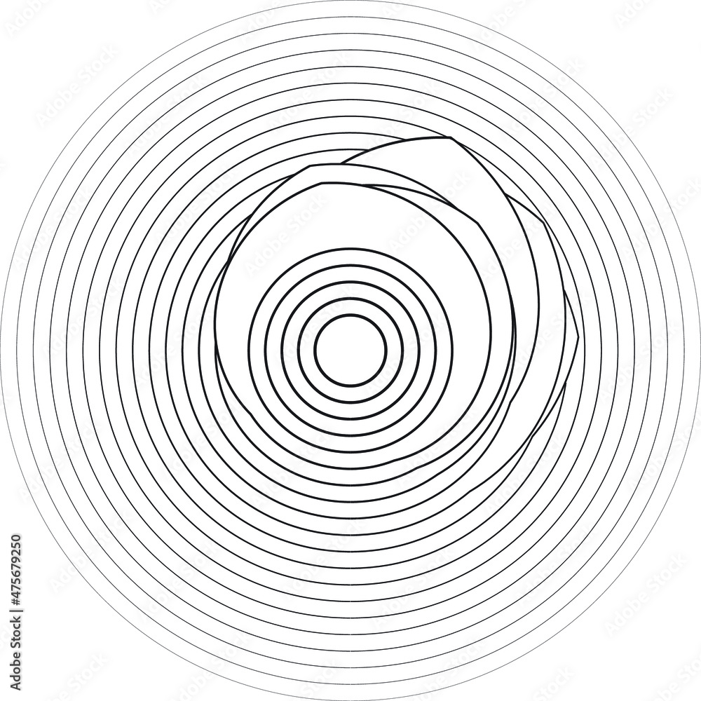 Lines in Circle Form . Spiral Vector Illustration . Line art .Technology round. Wave Logo . Design element . Abstract Geometric shape . Lines in Circle Form . Spiral Vector Illustration . Line art .Technology round. Wave Logo . Design element . Abstract Geometric shape .